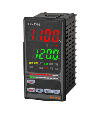 Relay Output 1/16 DIN K Thermocouple PID Control Autonics TAS-B4RK4F Temp Control 100-240 VAC Analog 32 to 752 F 